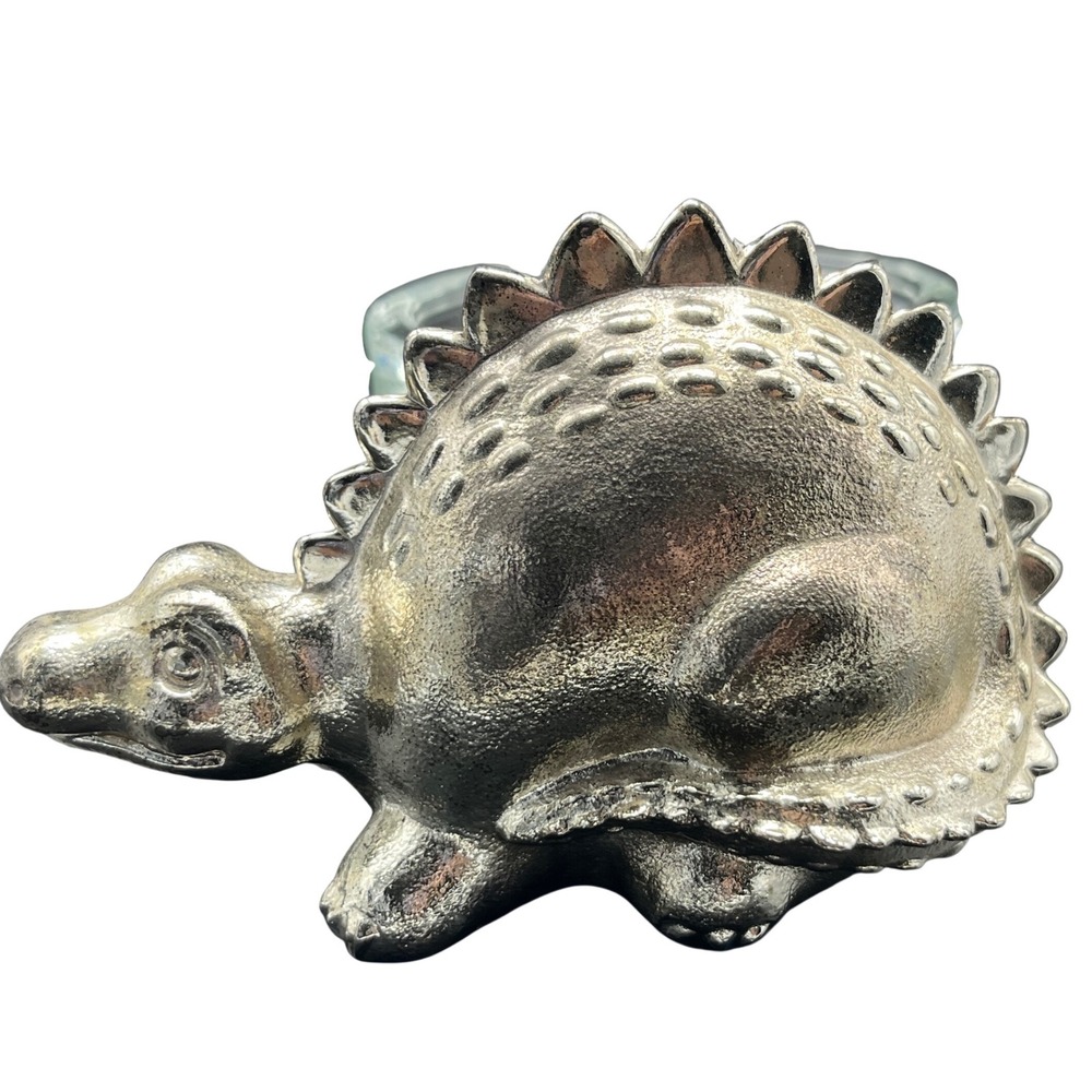 Reed‎ & Barton Stegosaurus Piggy Bank Silverplate Japan 570 Dinosaur